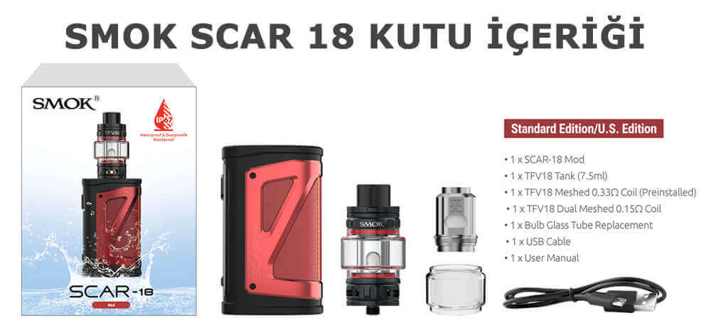 smok scar 18 kutu içeriği